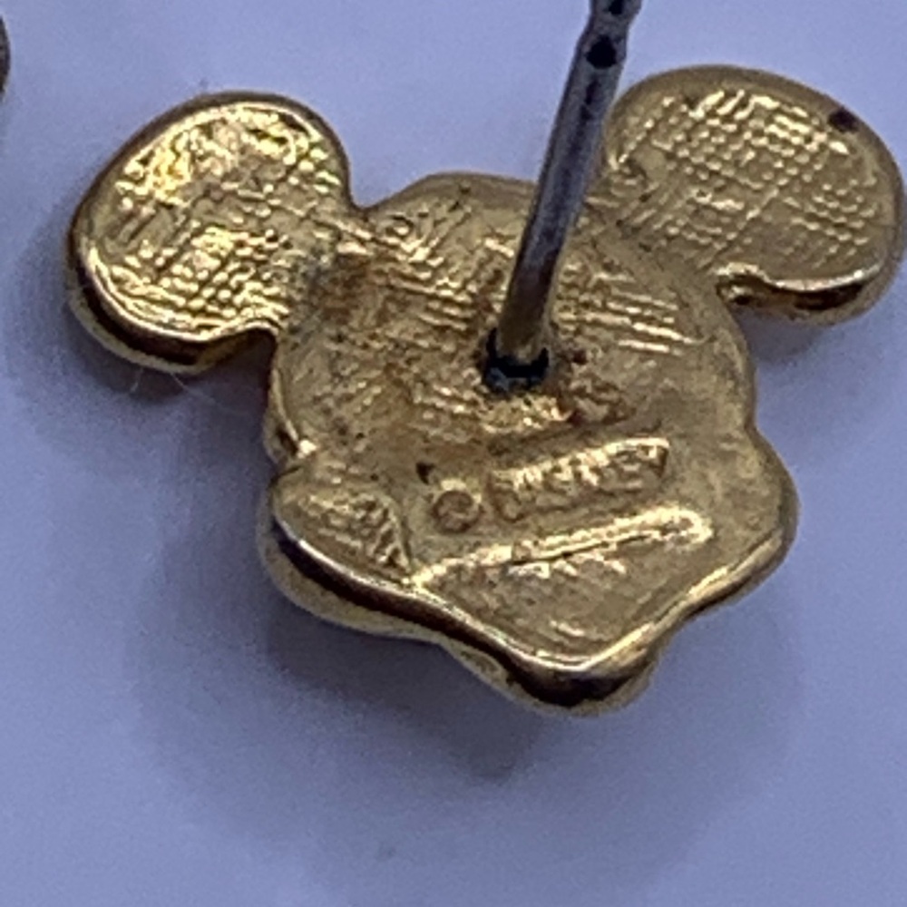 Disney Gold Mickey Mouse Stud Earrings - Picture 3 of 3